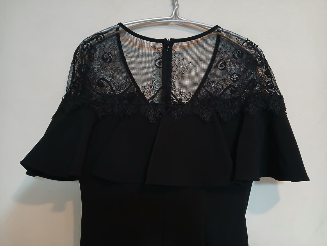 고급 레이스 케이프 더블 금장 버튼 원피스 드레스 섹시 티아라 두타 홀복 상품이미지4