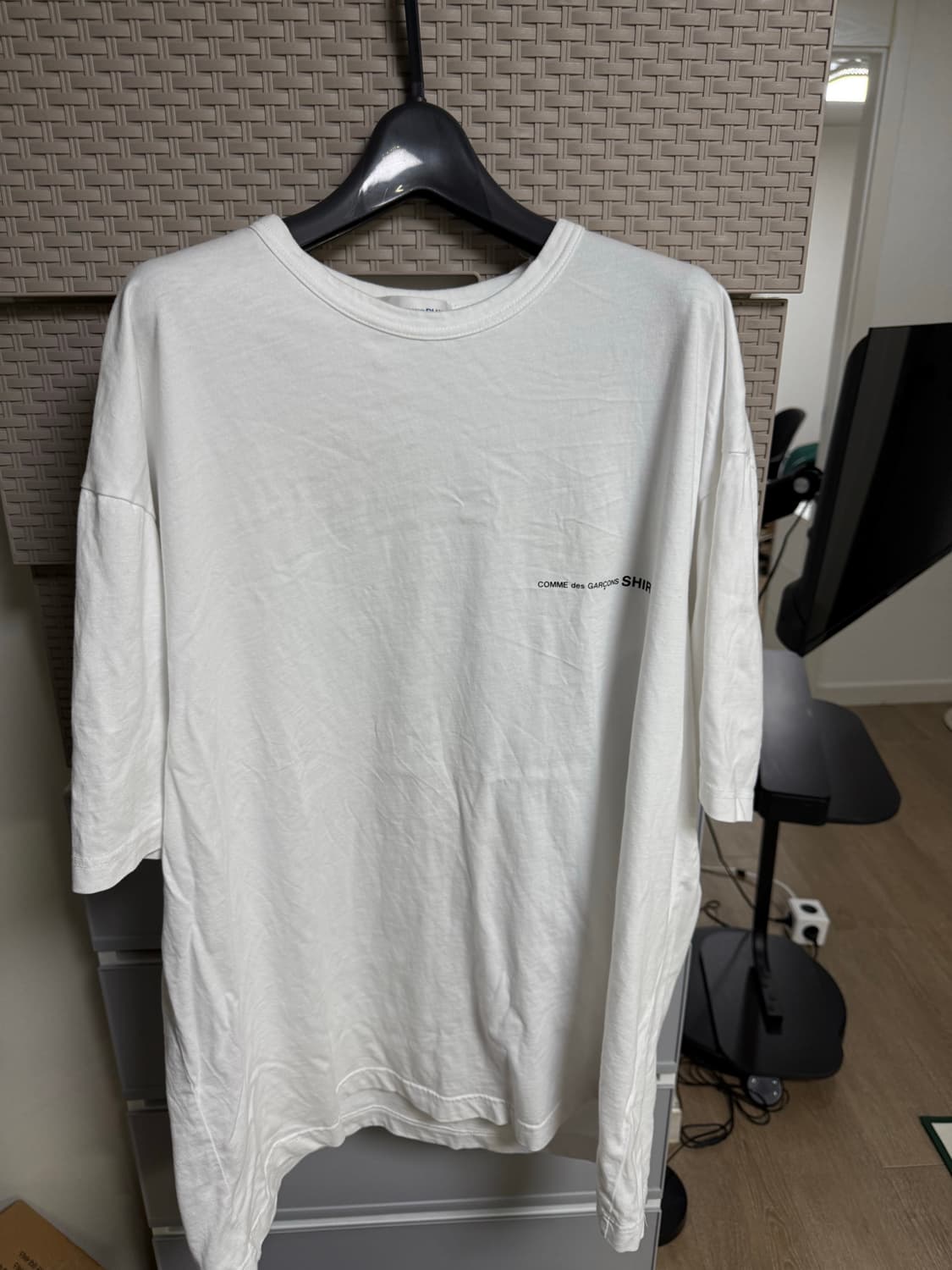 꼼데가르송 셔츠 화이트 오버사이즈 반팔 티셔츠 xl 상품이미지2