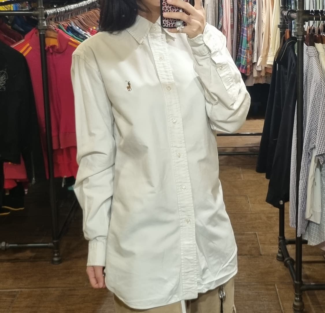 [Hi] polo 폴로 긴팔 셔츠 화이트 상품이미지4