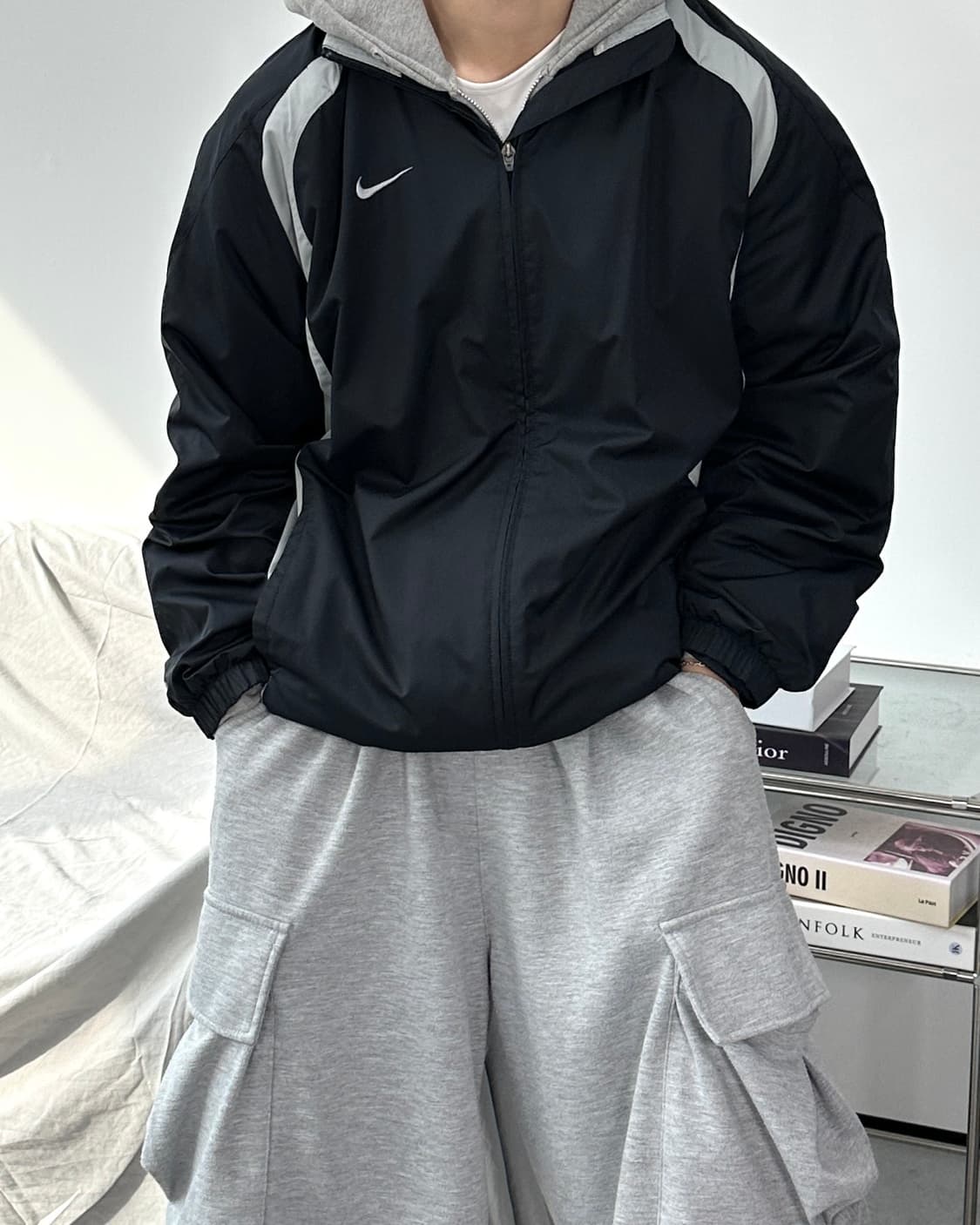 나이키 토탈 90 블랙 그레이 바람막이 L 상품이미지1