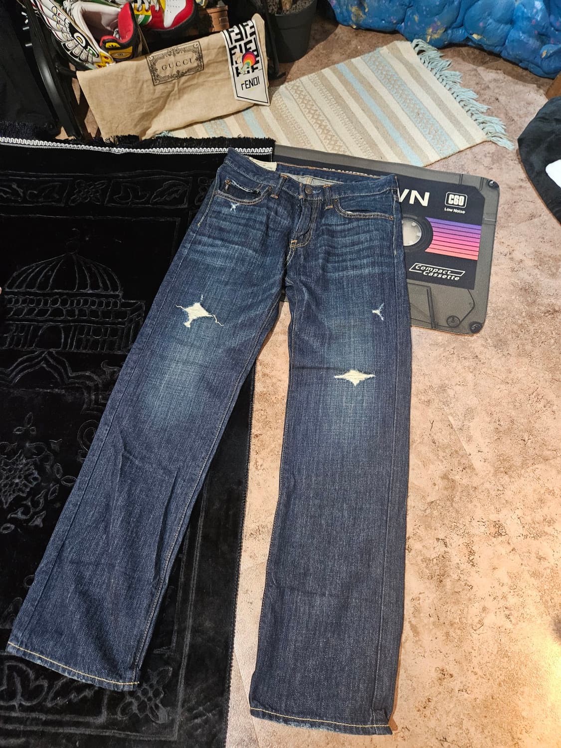 Abercrombie  디스트로이드 데님 팬츠 상품이미지1