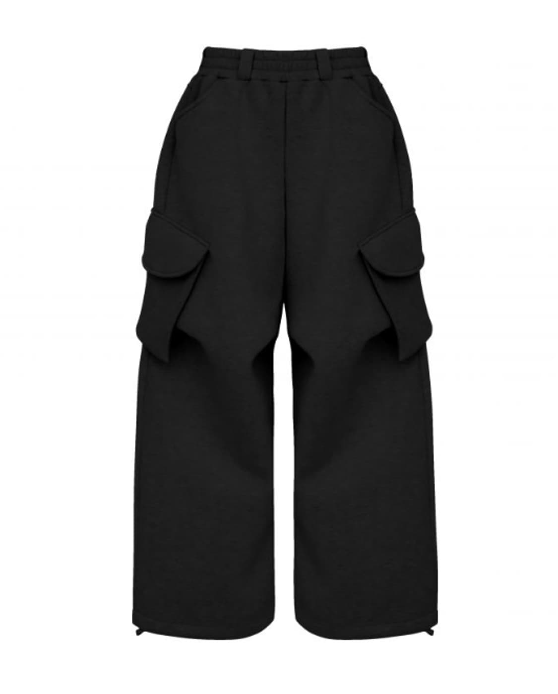 [OS] MJD X 코인서울 와이드 카고 스웻 팬츠 블랙 상품이미지1