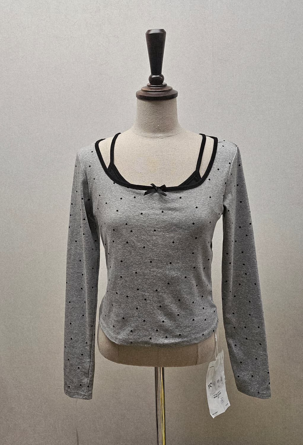 [새상품/택O] 발레코어 도트 리본 긴팔 LA POMME petit 감성 상품이미지5