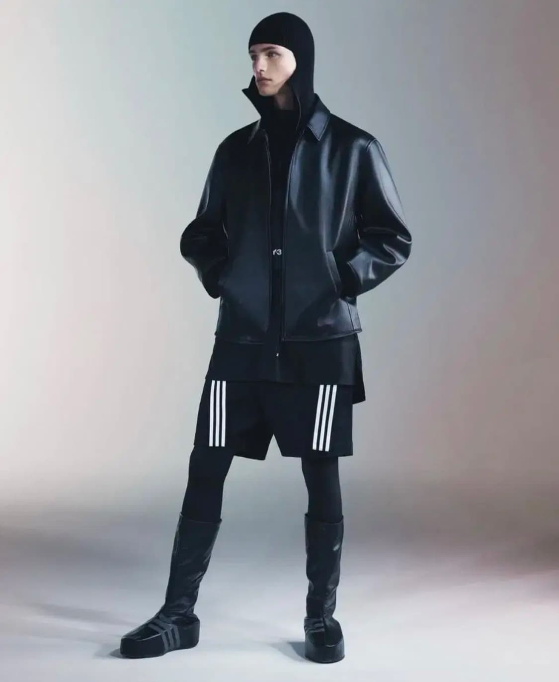 [M]Y-3 싱글 레더자켓 블랙 상품이미지6