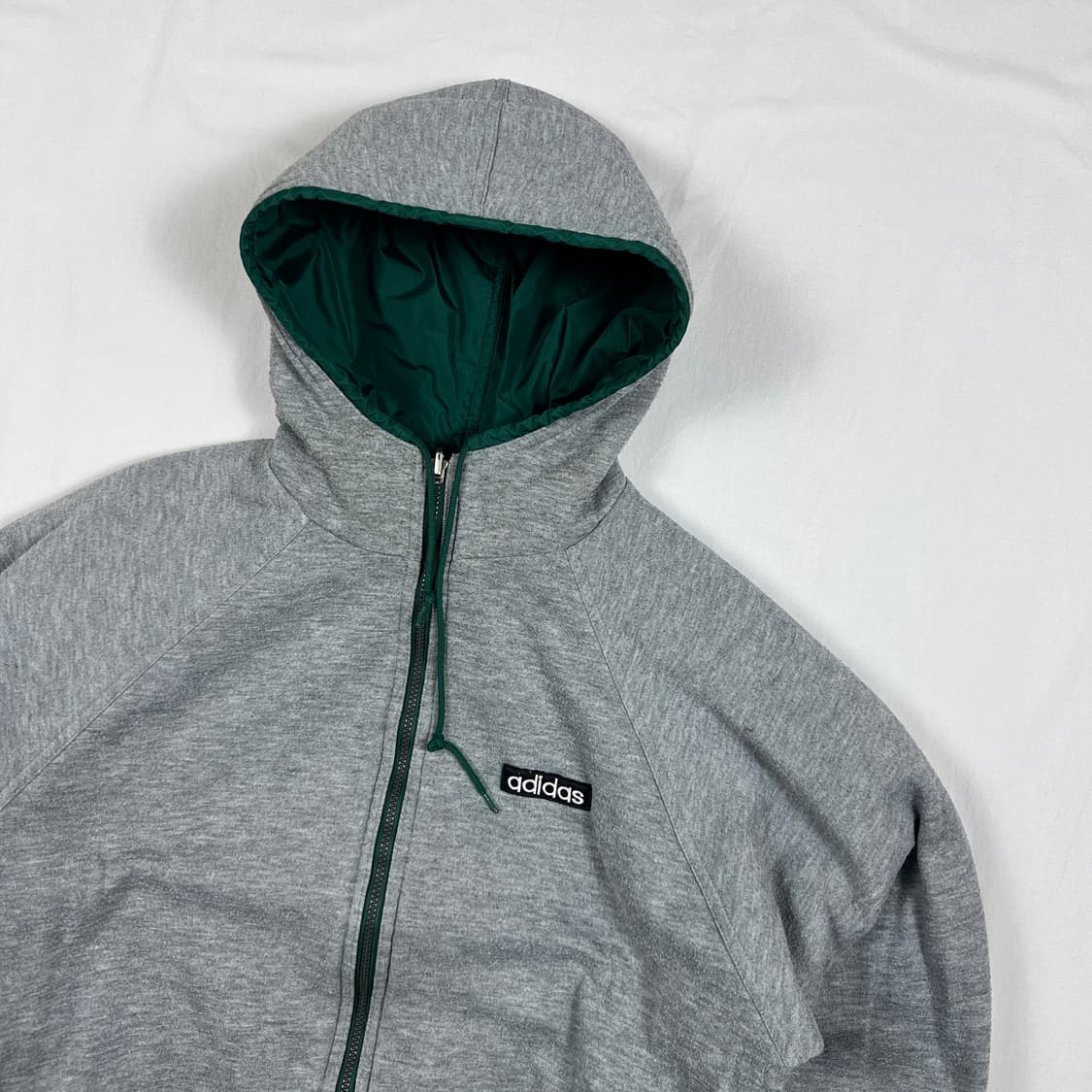 90‘s 아디다스 adidas 로고 리버시블 플리스 후드자켓 상품이미지6