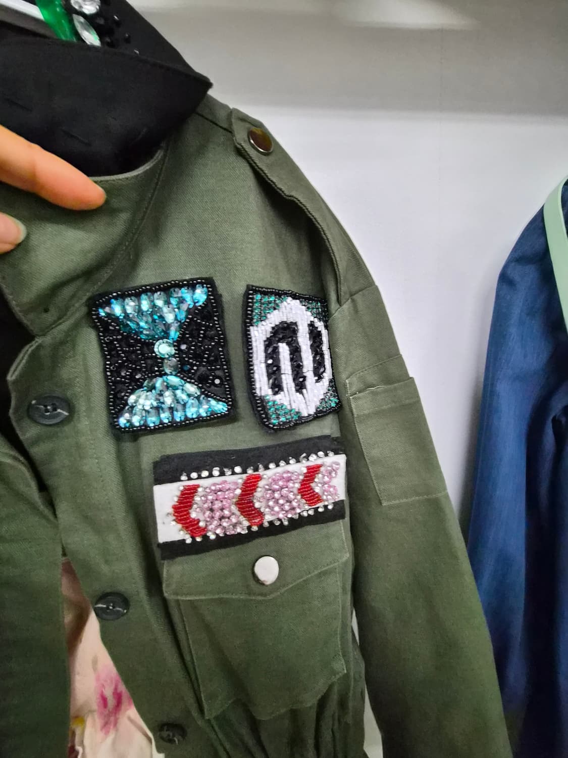 큐빅 빈티지 야상 상품이미지4