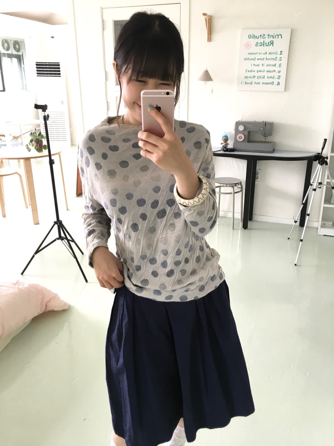 Japanese Vintage Dot Top 상품이미지1