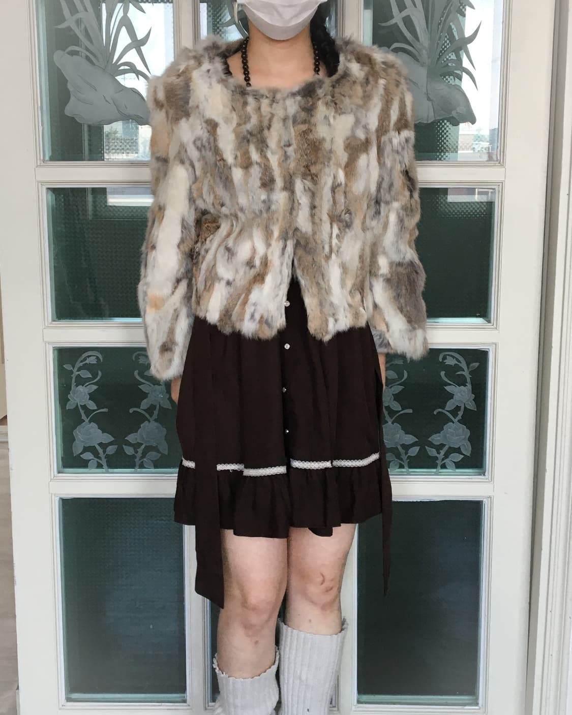 Rabbit fur jacket 상품이미지1
