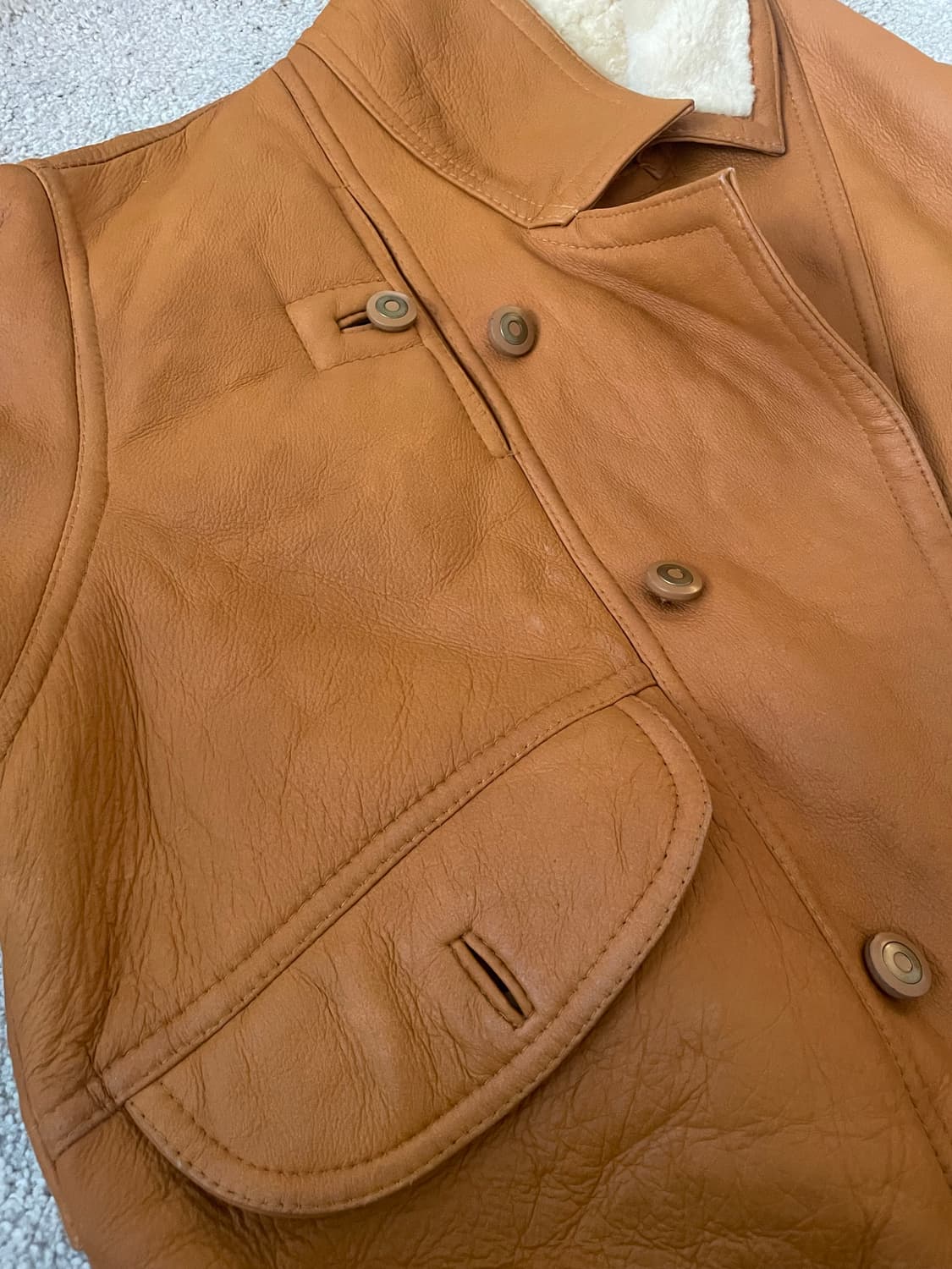 vintage European shearling leather jk 상품이미지3