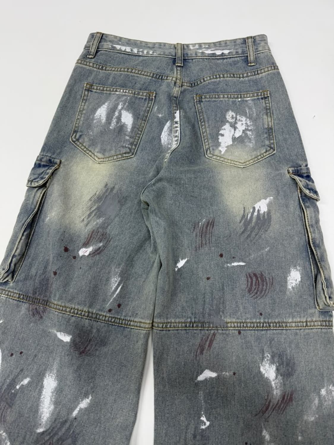 VTG PAINTED MULTI-POCKET DENIM JEANS 상품이미지7