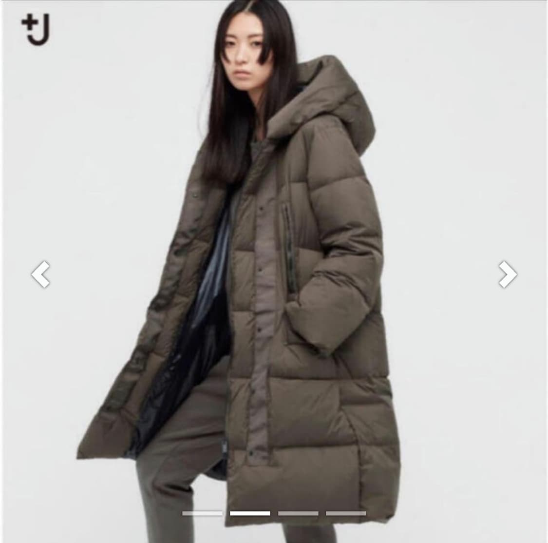 유니클로 질샌드 +J 오브사이즈 다운 파카 / 여 S 브라운
 상품이미지2
