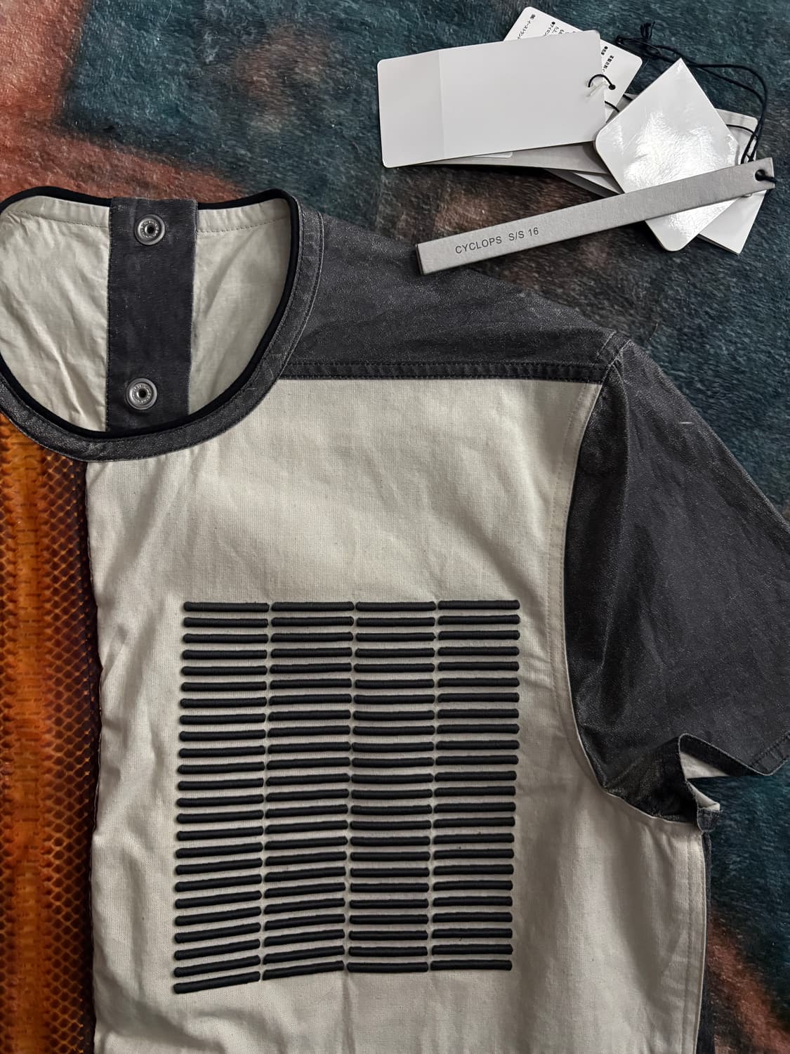 TTF✳️2016 ss 릭오웬스 스네이크 스킨 패치 T 상품이미지4