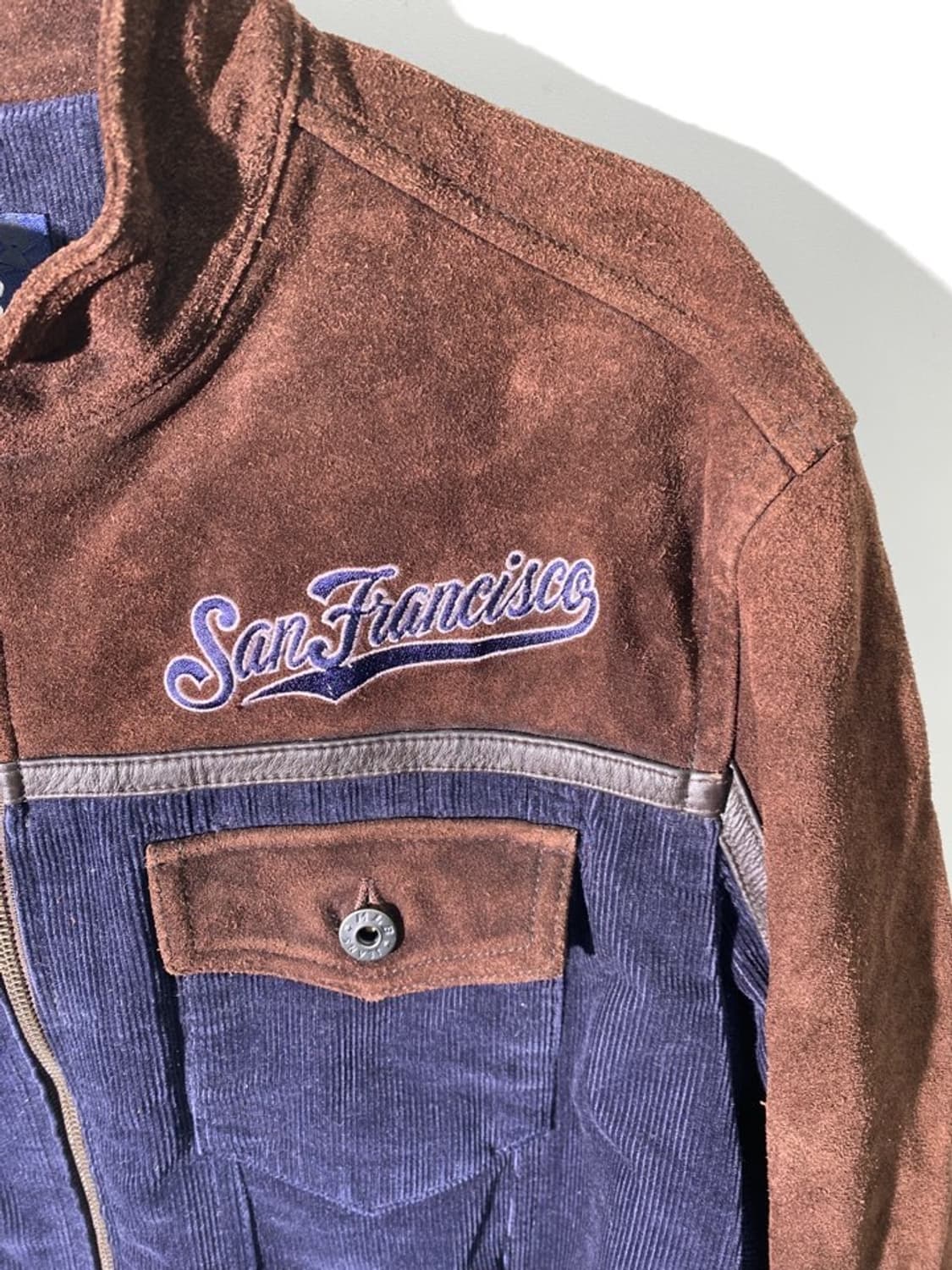 mlb 리얼 레더 코듀로이 자켓 상품이미지3