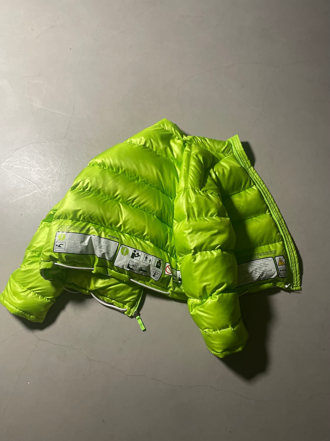 더블렛 Inflatable Down Jacket – Neon Green 상품이미지5