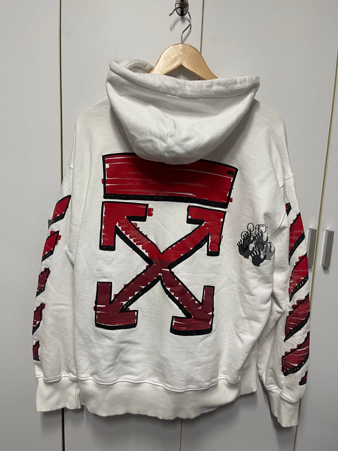 오프화이트 마커 애로우 후드티 XL 상품이미지9