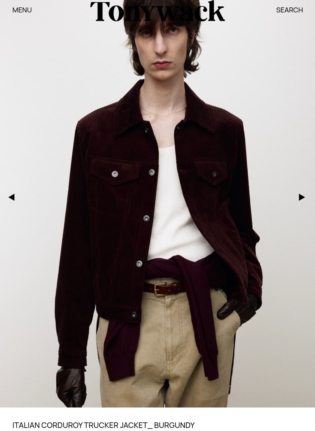 토니웩 코듀로이 자켓 버건디 M 상품이미지1