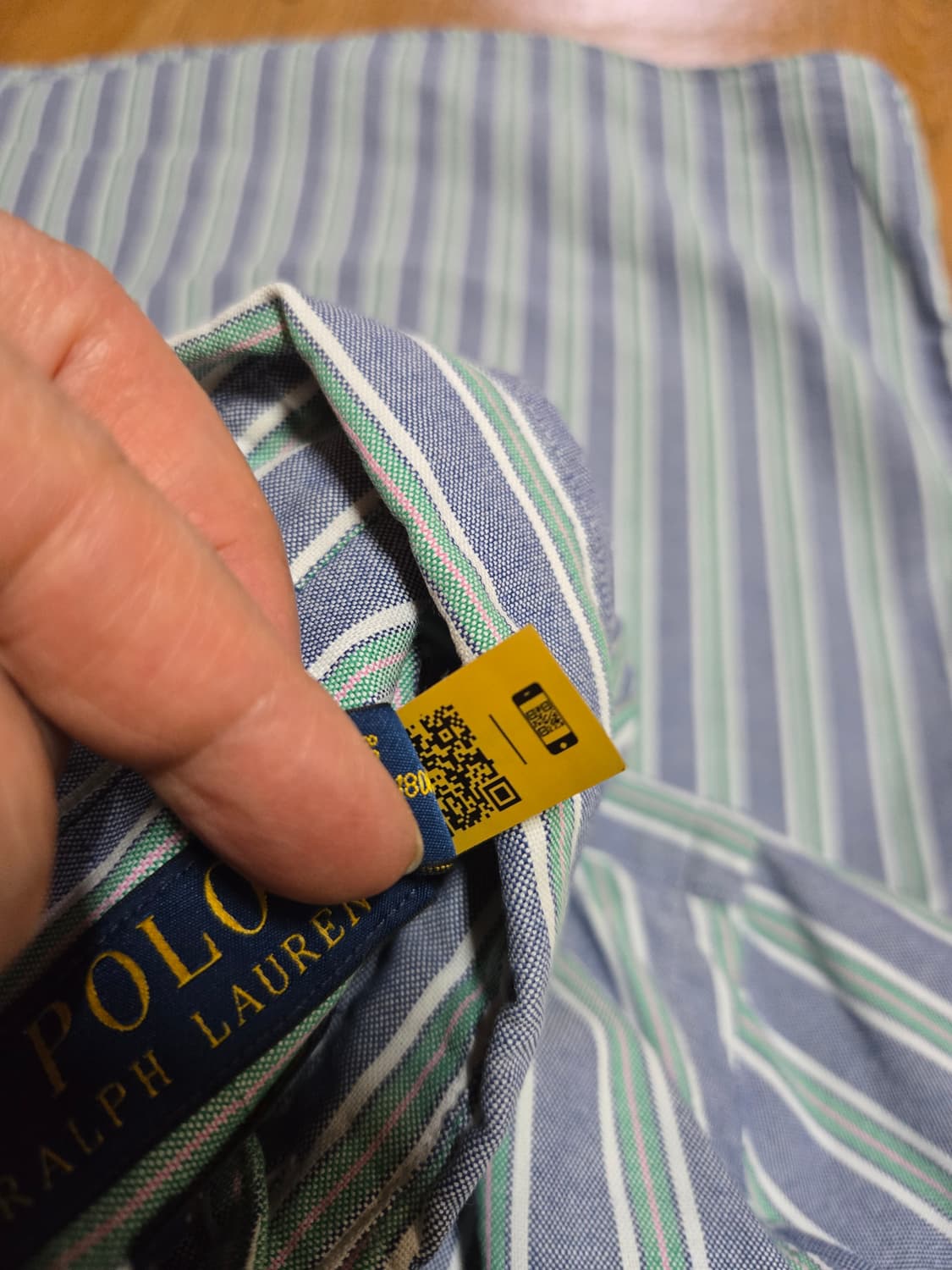 폴로 랄프로렌 신형 큐알택 옥스포드 스트라이프 셔츠 상품이미지9
