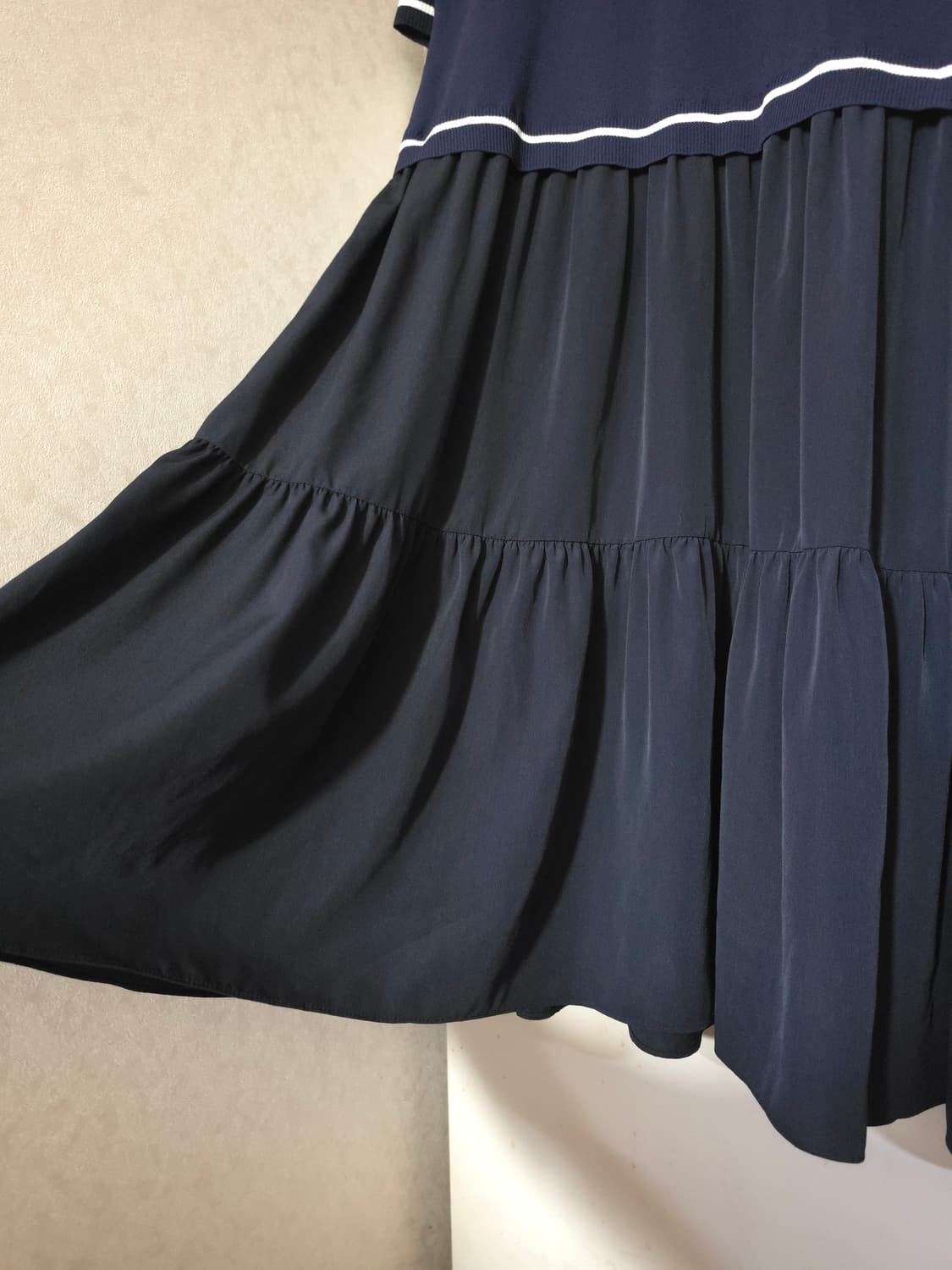 럭키슈에뜨 세일러 카라 반팔 원피스 네이비 상품이미지4