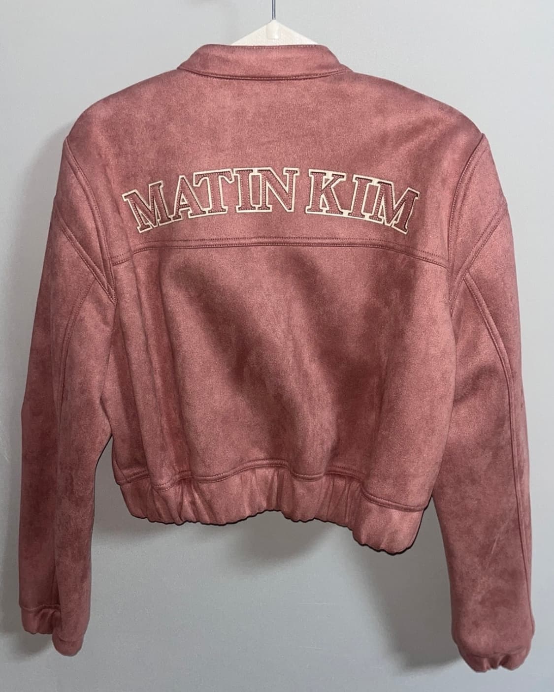 마뗑킴 스웨이드 봄버 자켓 핑크 상품이미지3