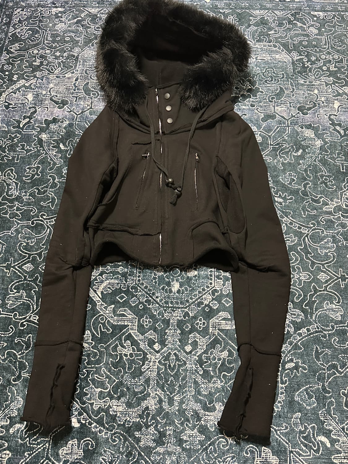 Vintage fur short jacket 상품이미지1