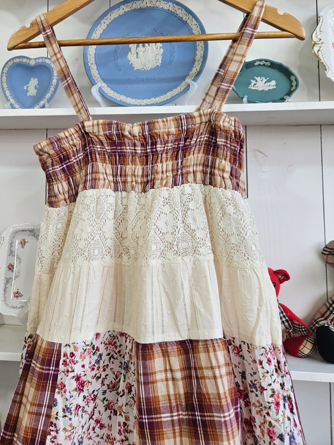 패치워크 레이스 원피스 상품이미지6