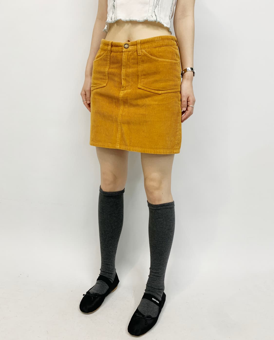 아페쎄 코듀로이 미니 스커트 상품이미지2