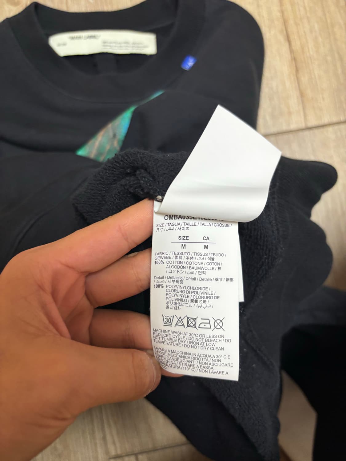 오프화이트 워터폴 애로우 맨투맨 M 상품이미지5