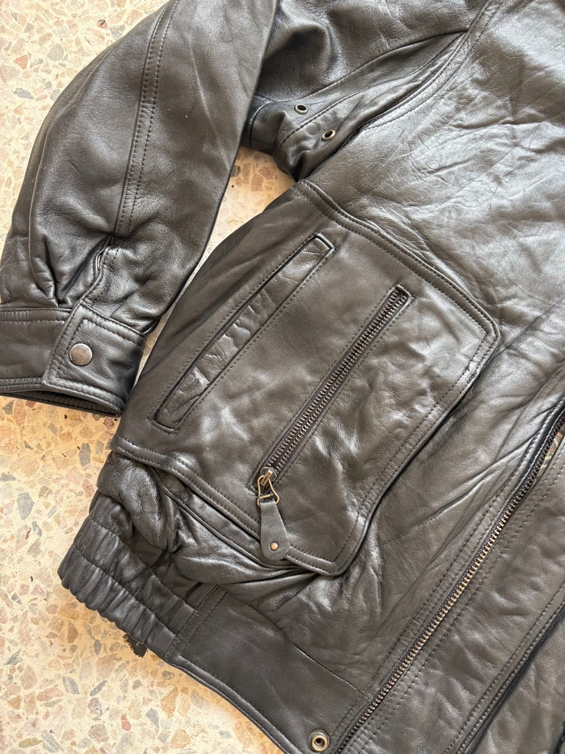 리얼레더 양가죽 봄버 자켓 상품이미지7