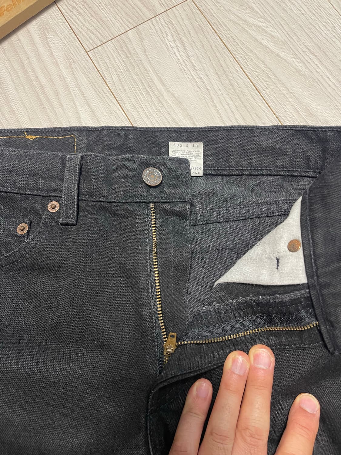 리바이스 made in USA 505 블랙진 29/30(기장수선) 상품이미지7