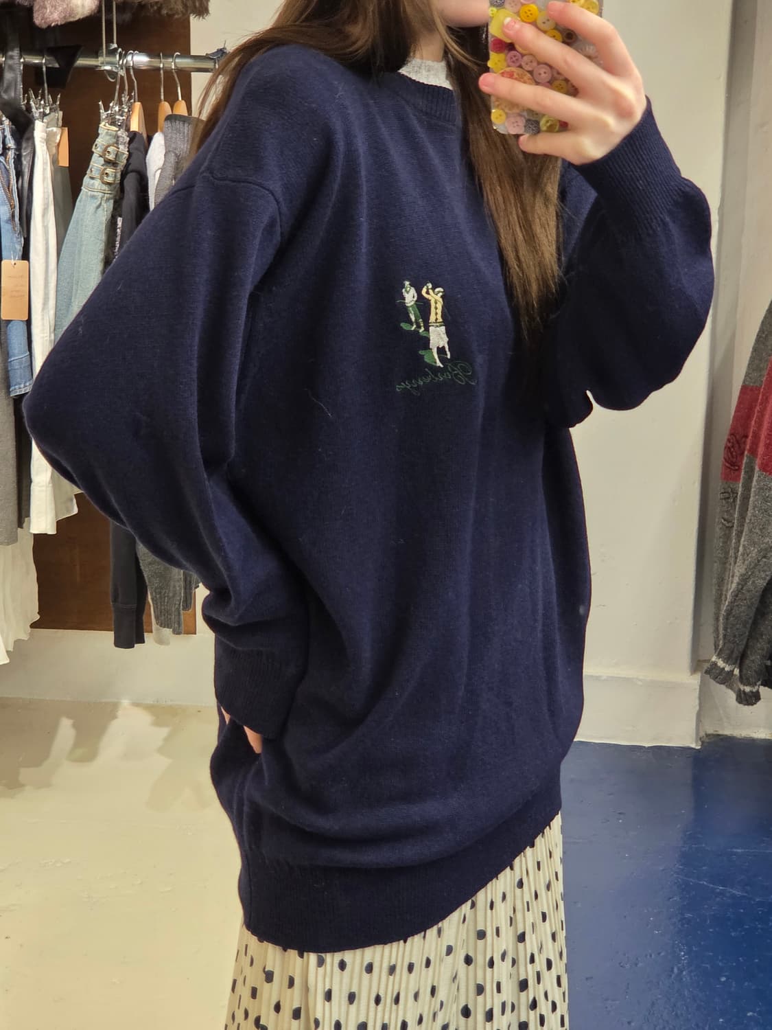 1990s Burberrys 버버리 스코틀랜드 골프맨 니트 상품이미지1