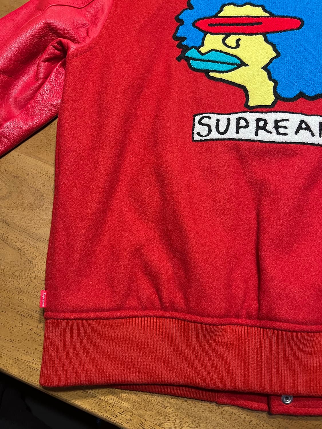 17FW Supreme gonz 레더 바시티 상품이미지5