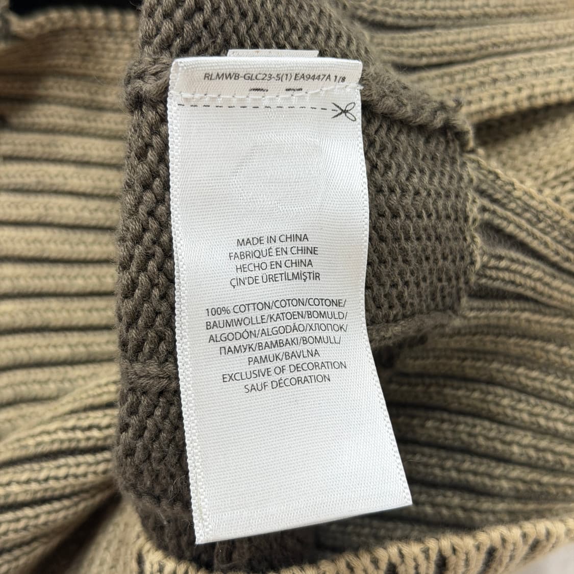 폴로 랄프로렌 엠브로이드 자수 케이블 니트 S 상품이미지6