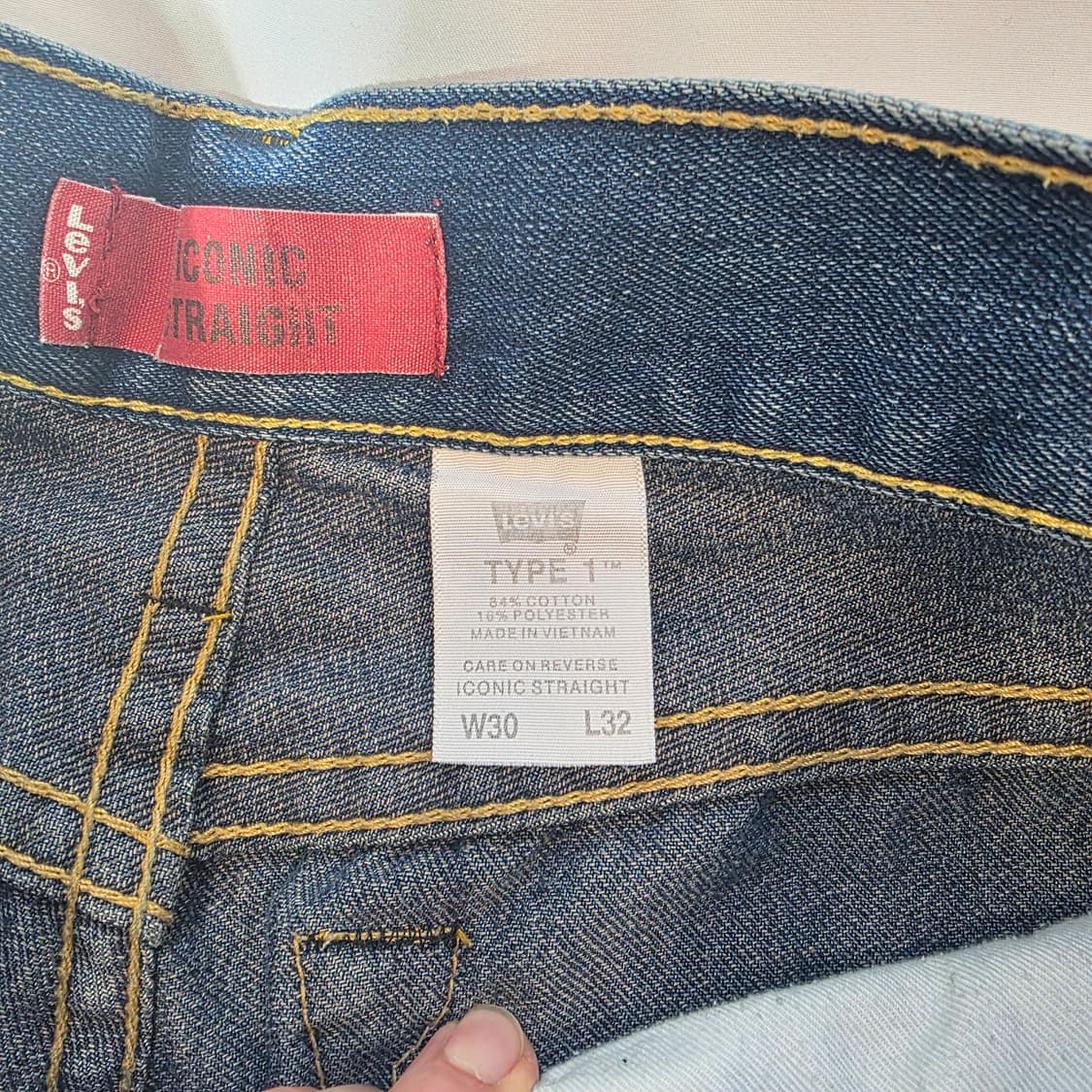 [W30L32]00s 리바이스 타입원 아이코닉 스트레이트 데님 팬츠 상품이미지4