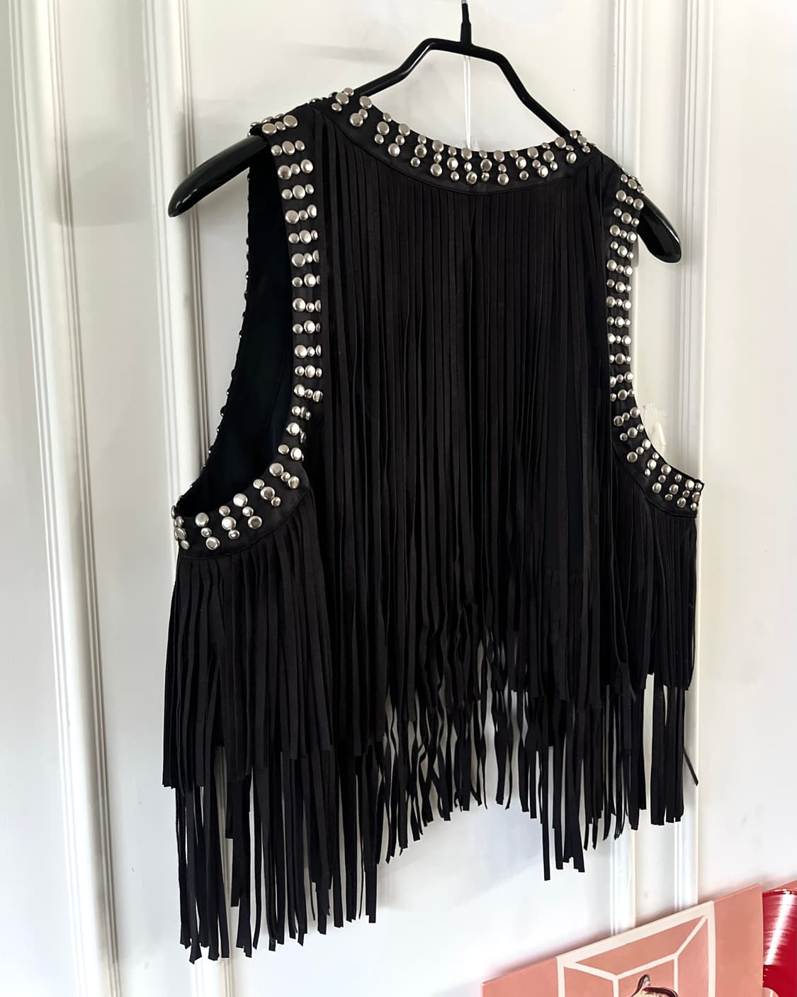 bebe Fringe Stud Trim Western Vest 상품이미지10