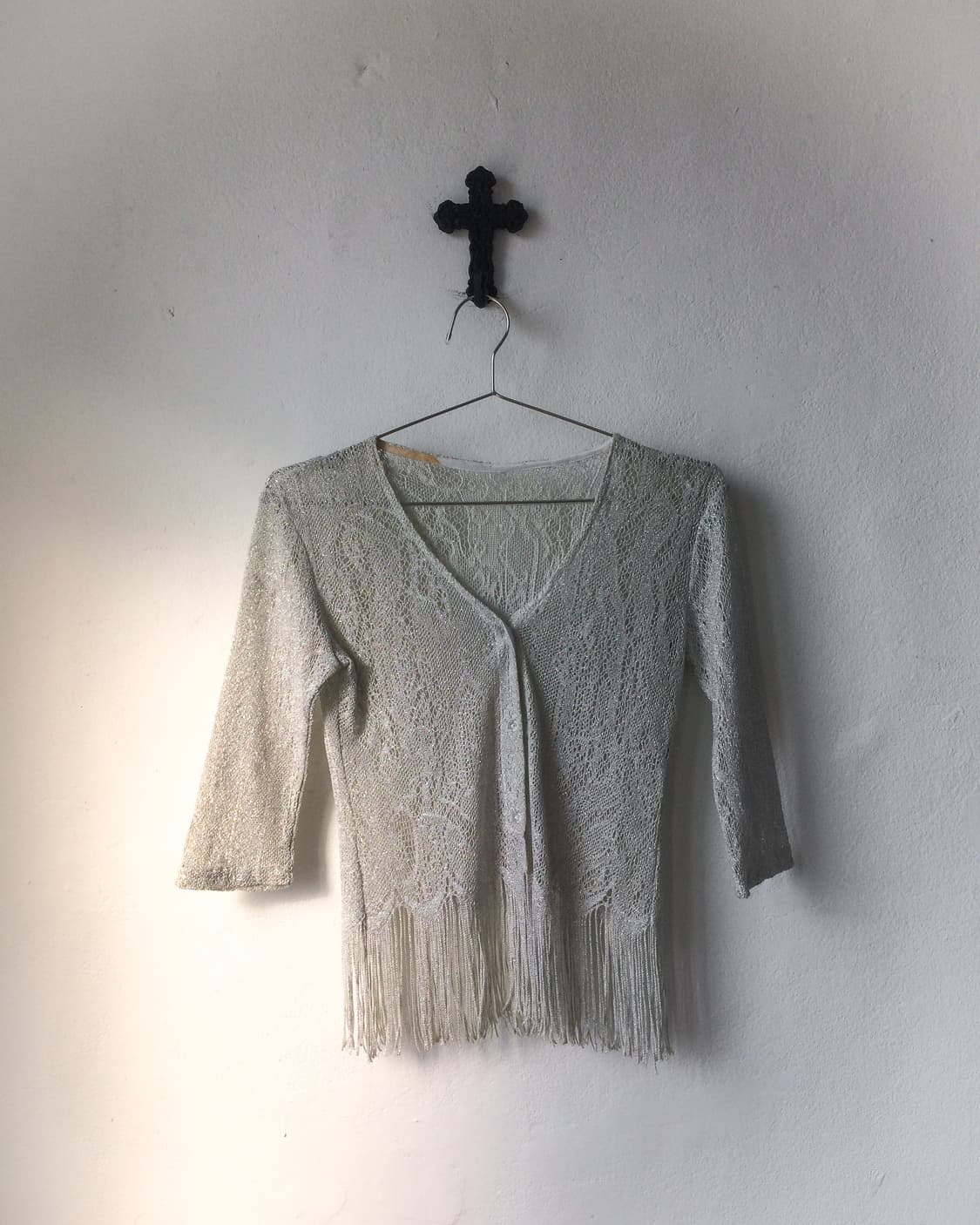 Fringe point lace cardigan 상품이미지1