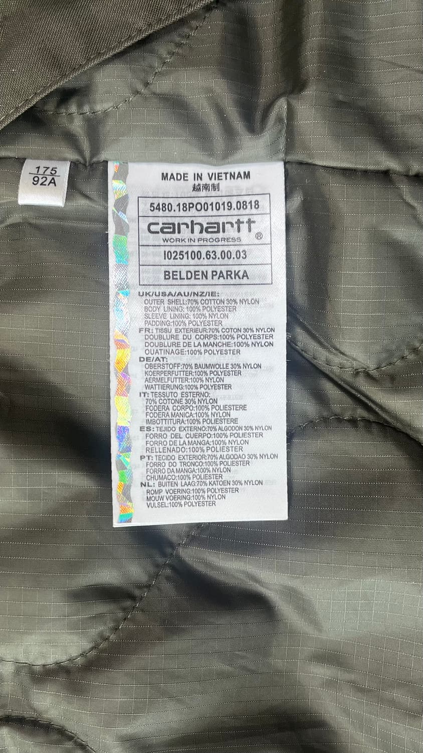 칼하트 WIP 피쉬테일 상품이미지10