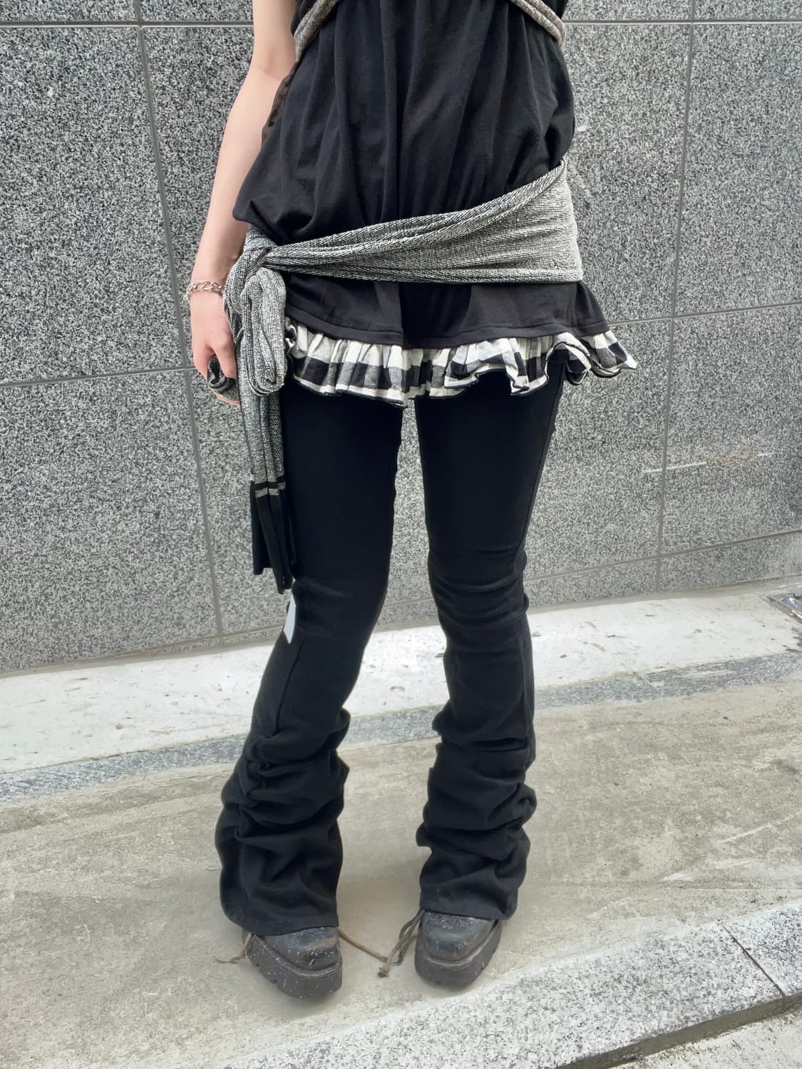 rick owens type stacked denim pants  상품이미지3