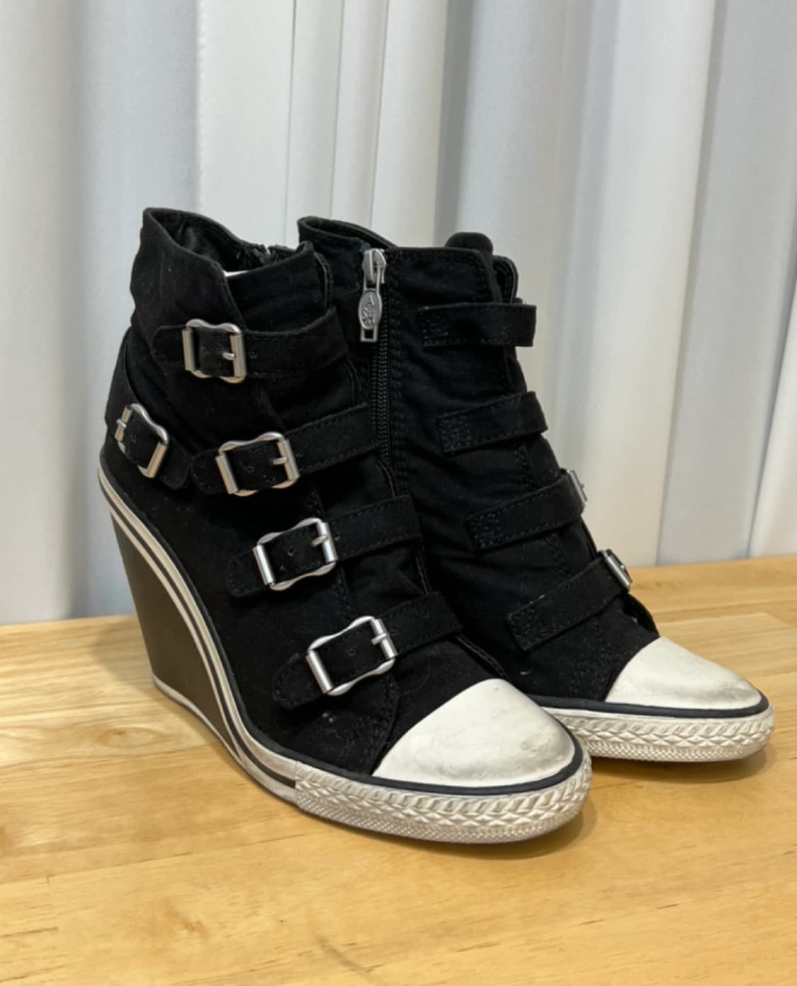 아쉬 ash 데님 텔마블랙 웨지힐  상품이미지3