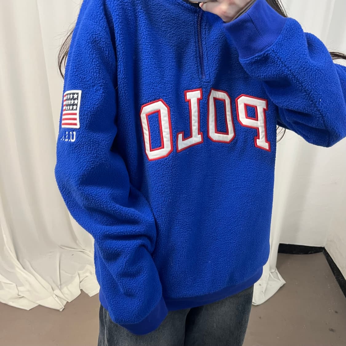 Polo  Flag Blue Half Zip Fleece 상품이미지3
