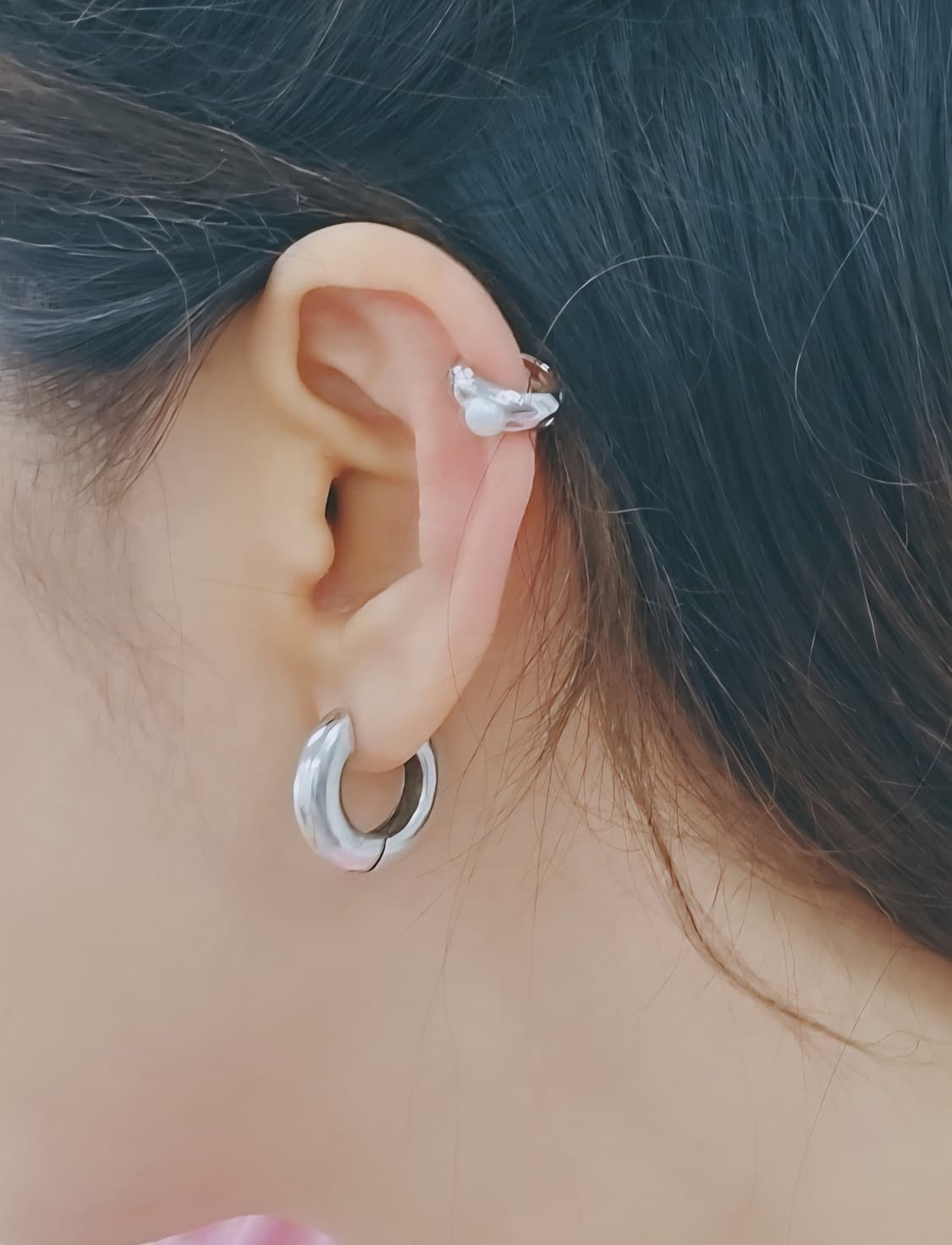실버(925silver)진주 이어커프 상품이미지3