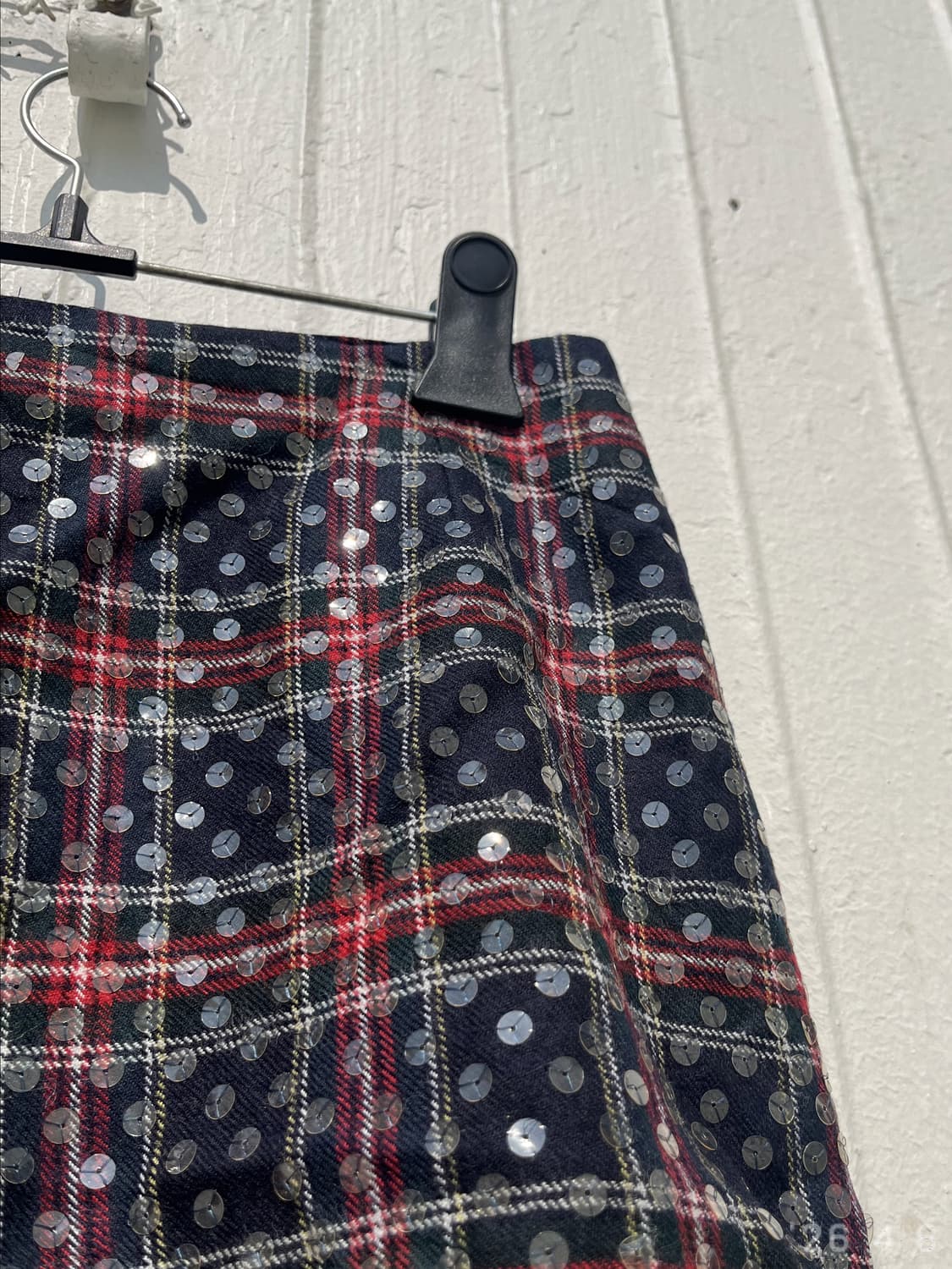 Sequin Plaid Skirt 세퀸 플레이드 스커트 상품이미지1
