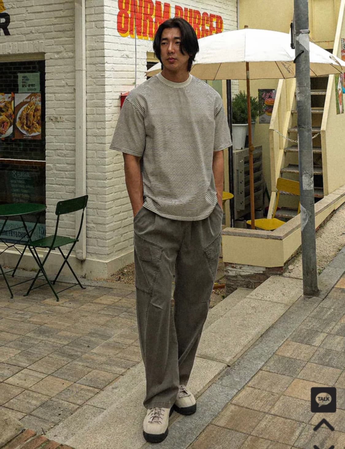 오까네 카미얀 세미와이드 카고밴딩팬츠 XL 상품이미지1
