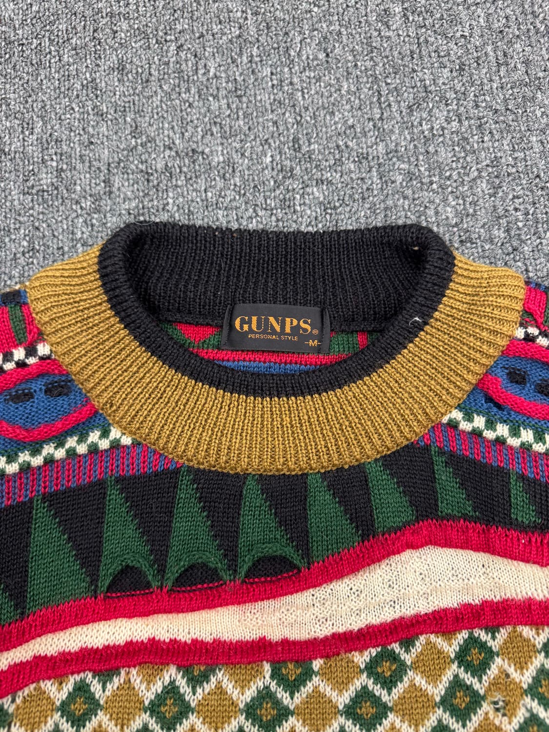 M)GUNPS 빈티지 케이블 패턴 니트 상품이미지3