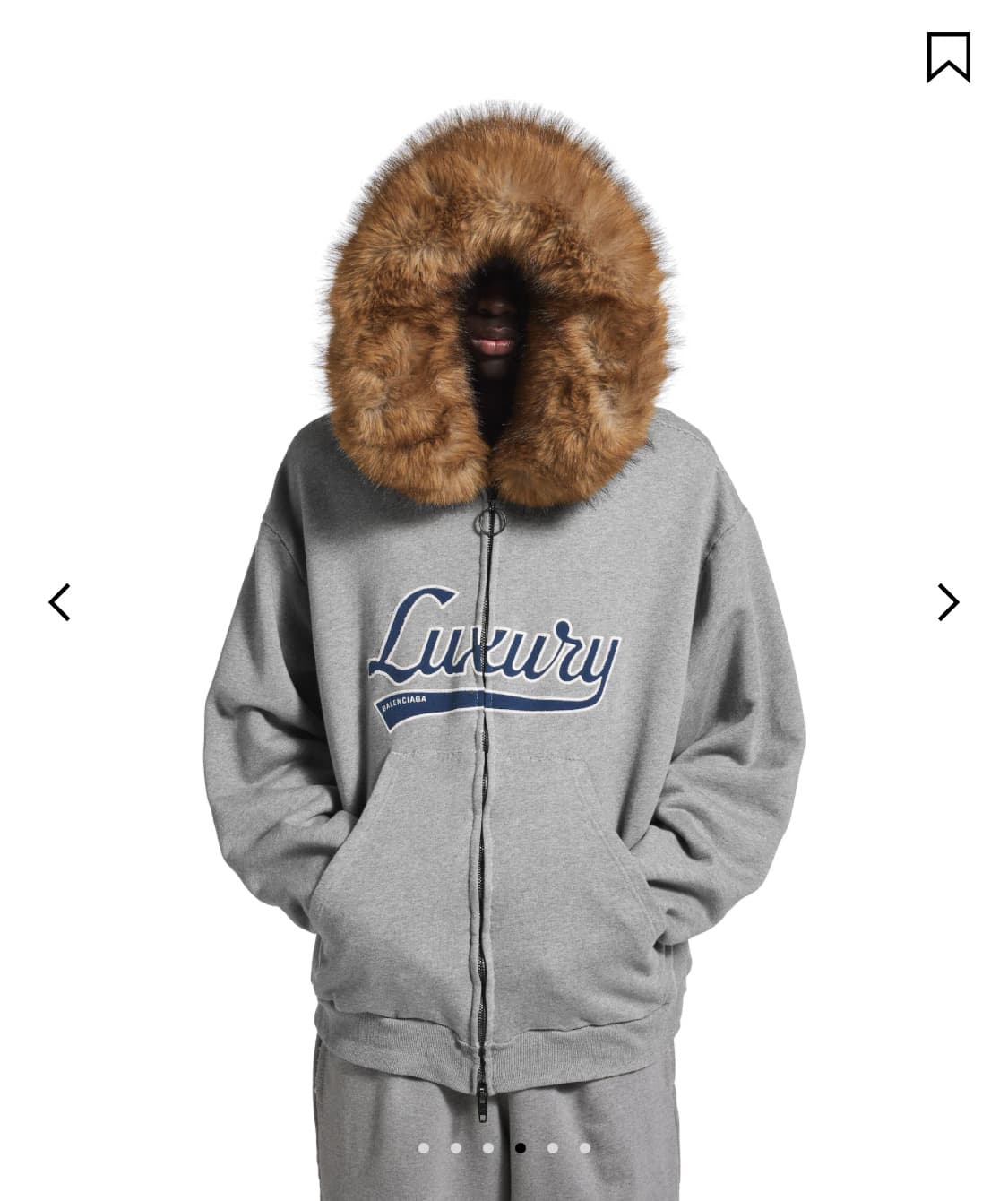 발렌시아가 럭셔리 스크립트 오버사이즈 후드집업 상품이미지2