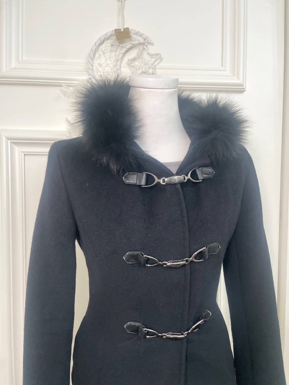 EF-DE black fur basic buckle angora wool 상품이미지6