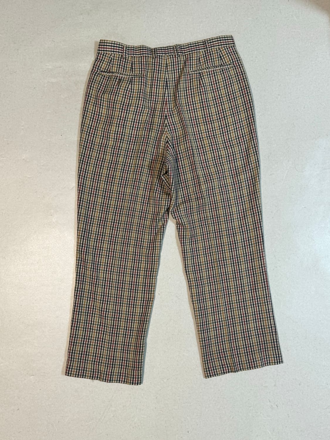 Wolsey 빈티지 컬러블록 체크 골프 팬츠 슬랙스 투턱 치노 팬츠 상품이미지2