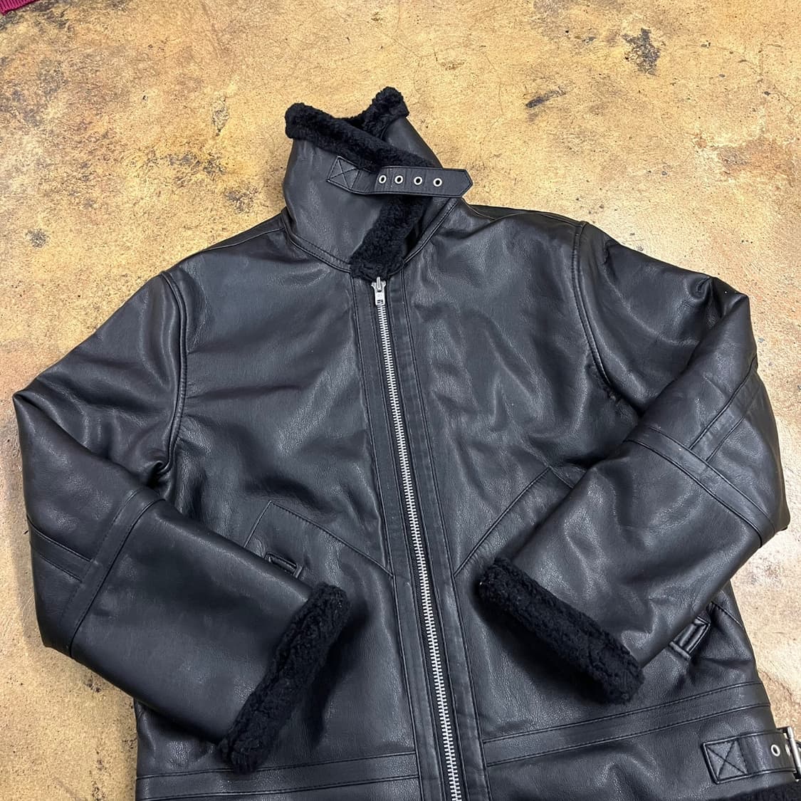 [정품/L] 도프제이슨 블랙 무스탕 자켓 b17 상품이미지1