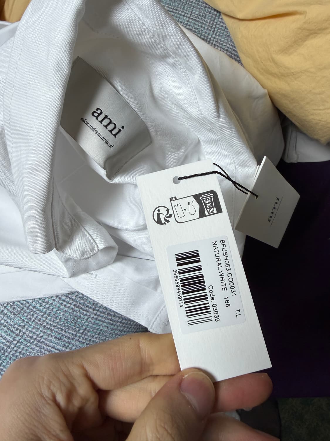 아미 긴팔셔츠 화이트 L 상품이미지3