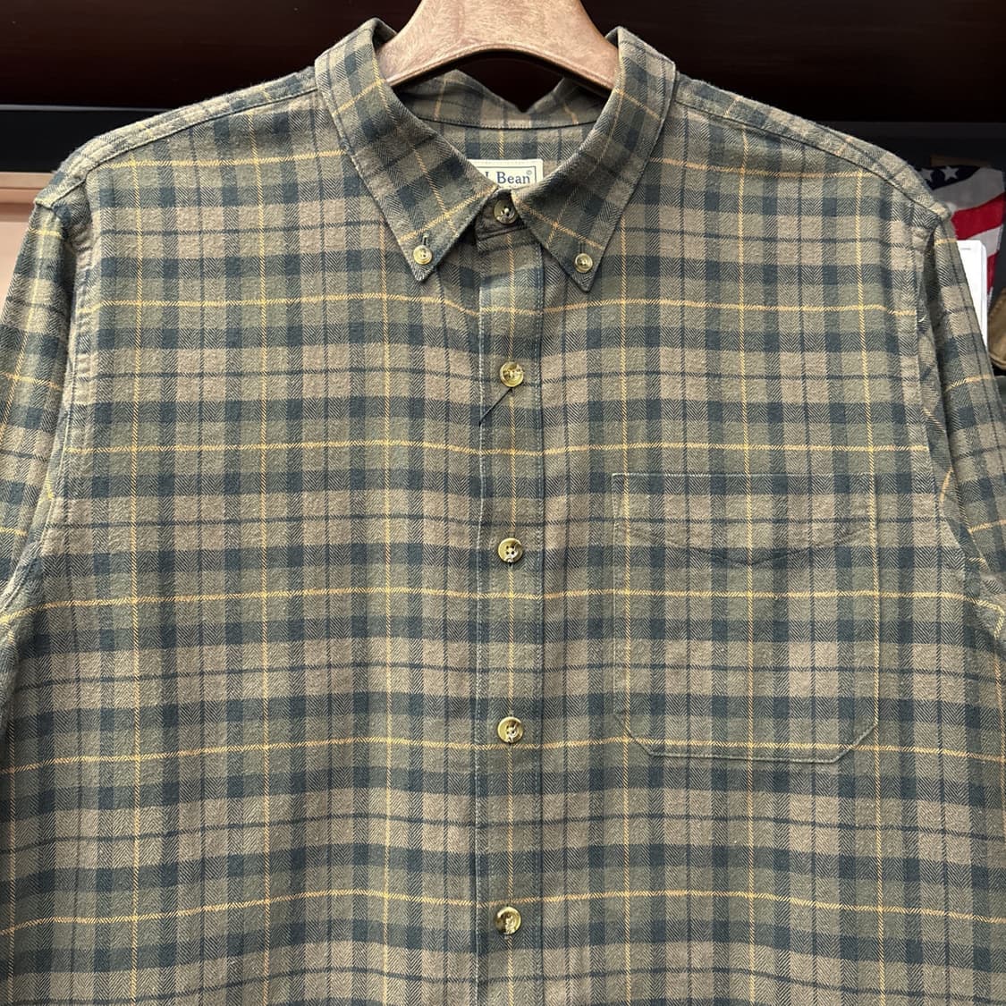 엘엘빈 윈도우 타탄체크 플란넬 버튼다운 워크셔츠 N1081 상품이미지3