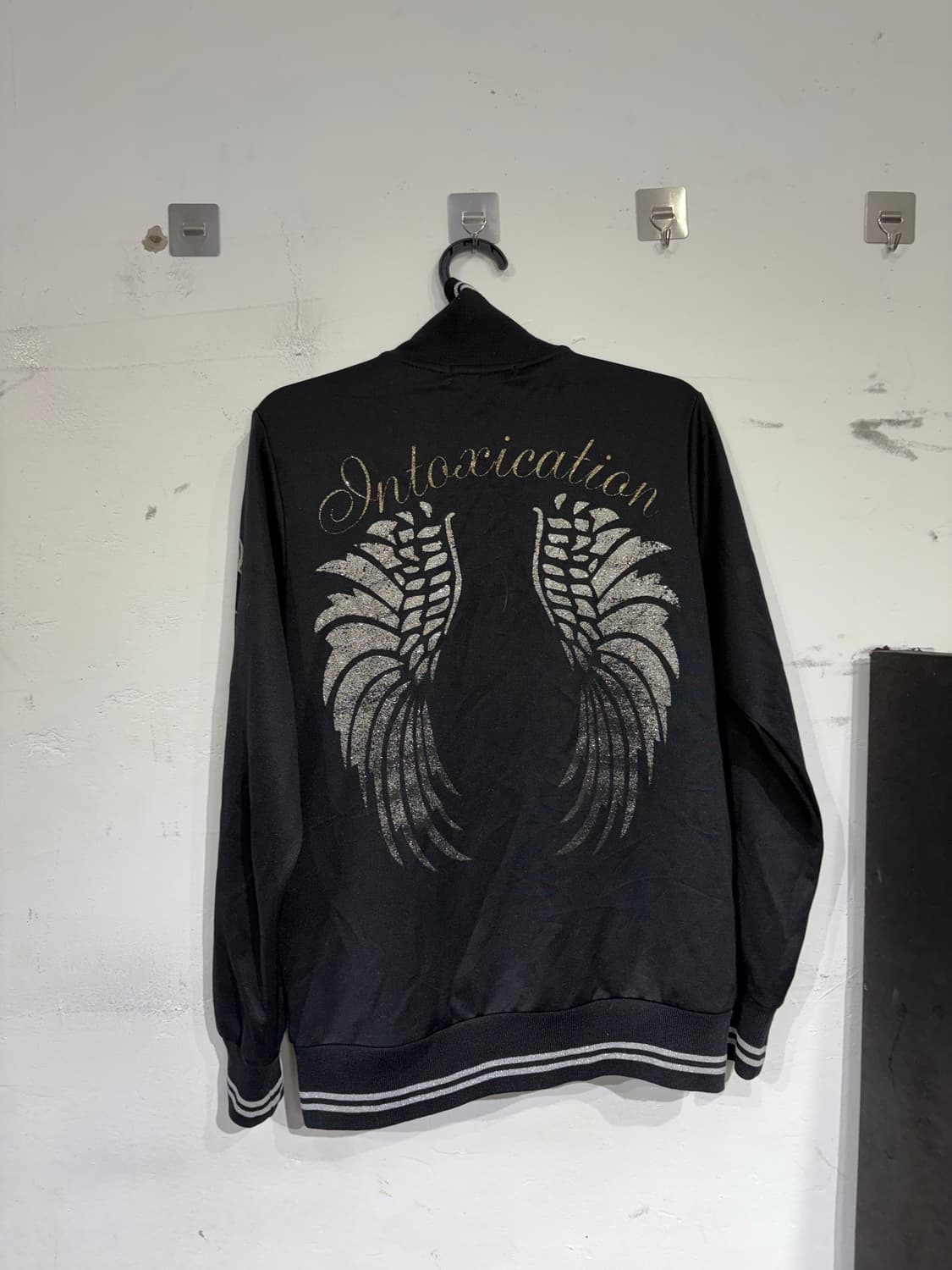 JPN 일본 빈티지 고딕 락 펑크 날개 프린팅 갸루 져지 M 상품이미지7